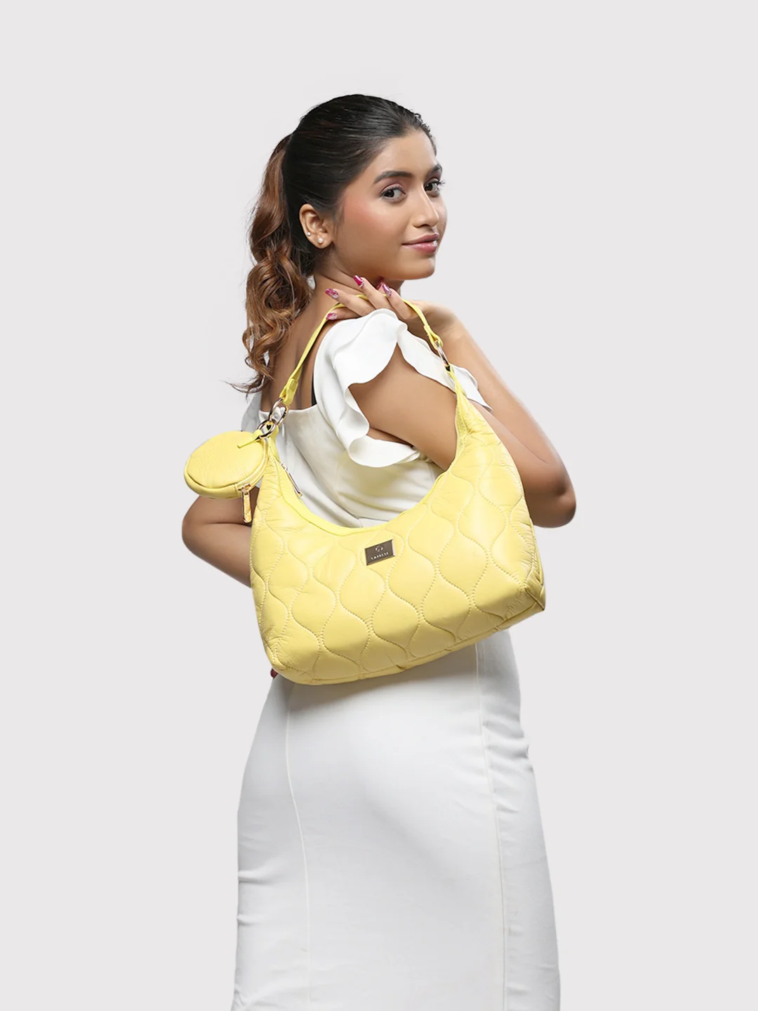 Caprese Briar Medium Yellow Hobo Bag - Image 12