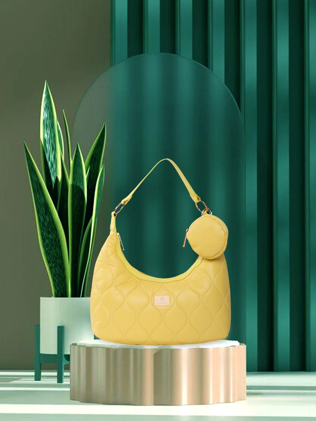 Caprese Briar Medium Yellow Hobo Bag - Image 13