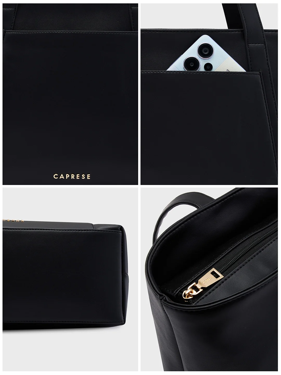 Caprese Aarya Large Black Tote Bag - Image 13