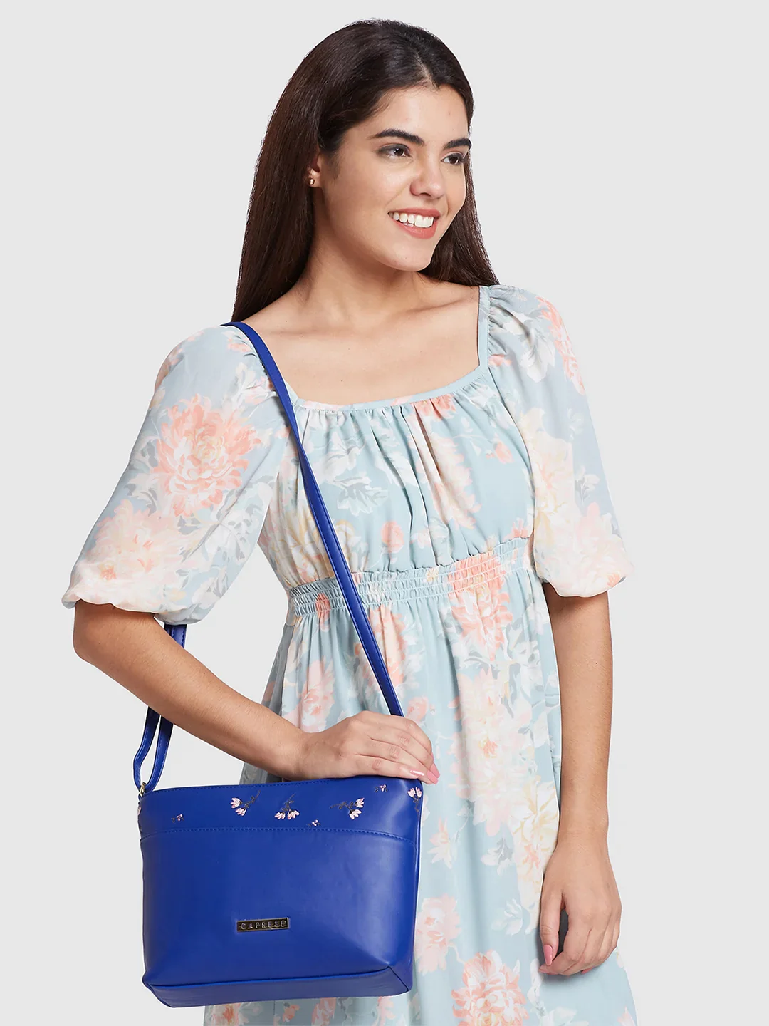 Caprese Adah Large Blue Sling Bag - Image 3