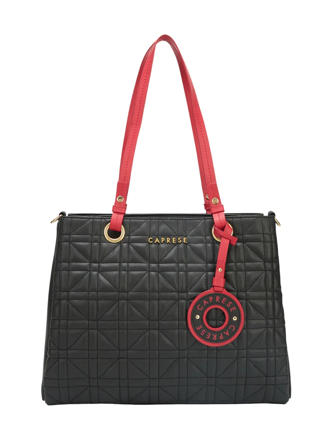 Caprese Aimee Large Black Satchel Bag