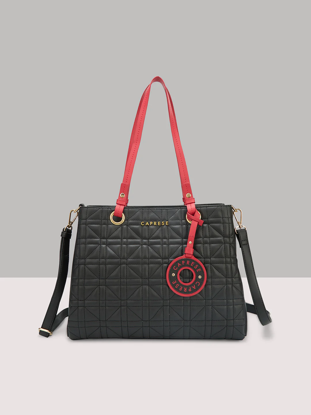 Caprese Aimee Large Black Satchel Bag - Image 11
