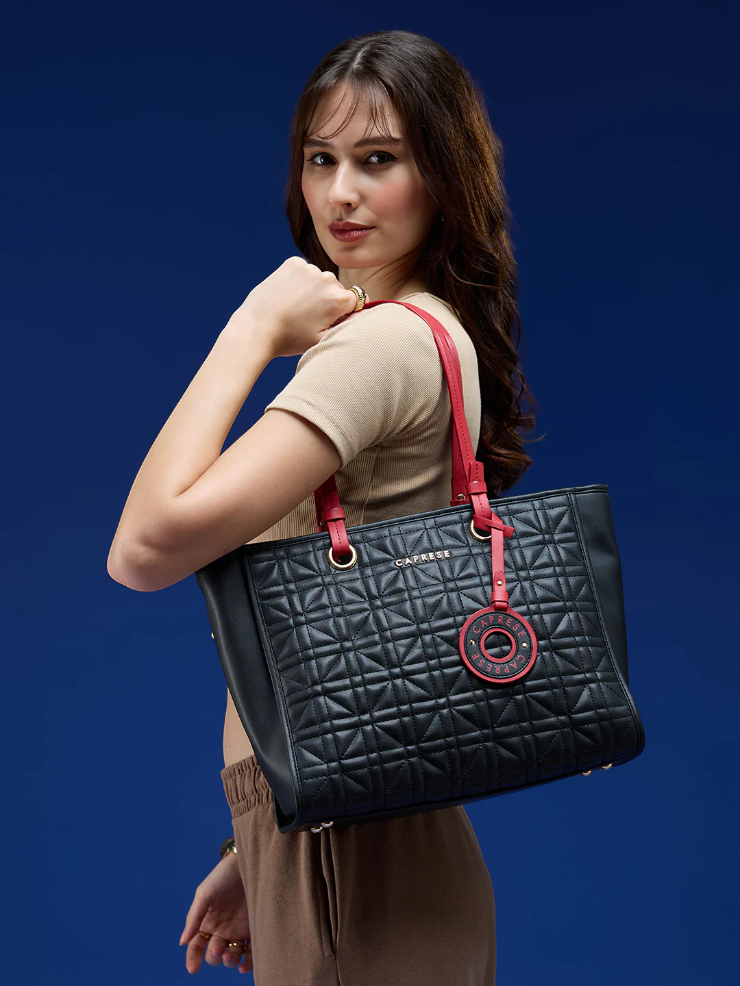Caprese Aimee Large Black Tote Bag - Image 12