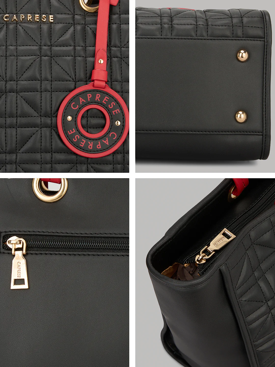 Caprese Aimee Large Black Tote Bag - Image 9