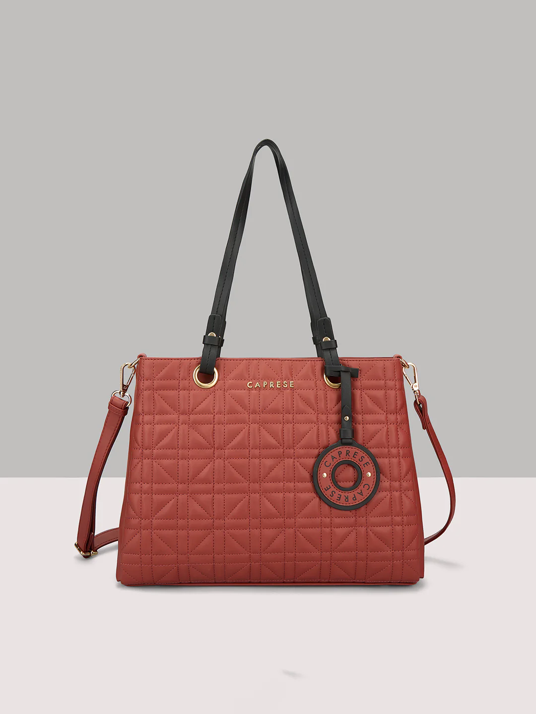 Caprese Aimee Large Intense Rust Satchel Bag - Image 10
