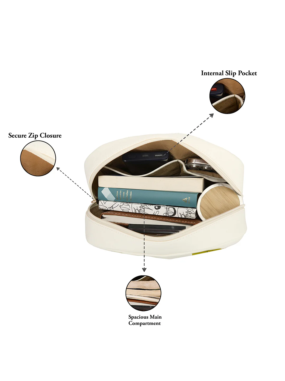 Caprese Aimee Medium Alpine Oat Backpack - Image 13