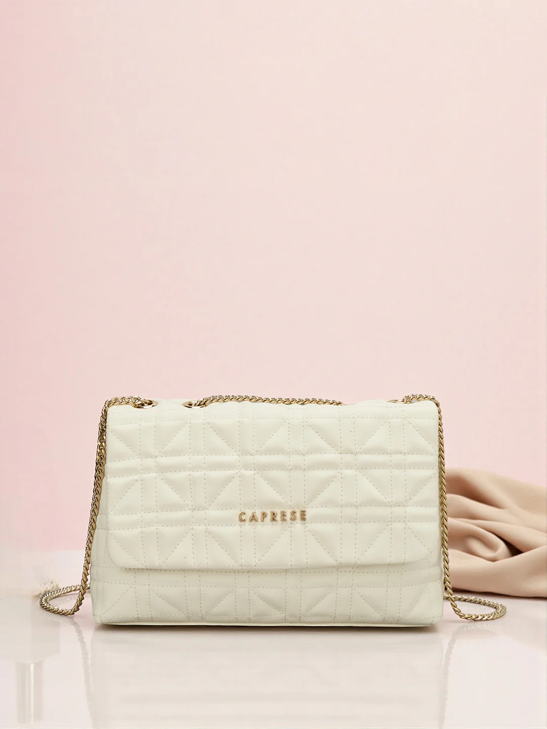 Caprese Aimee Medium Alpine Oat Sling Bag - Image 11
