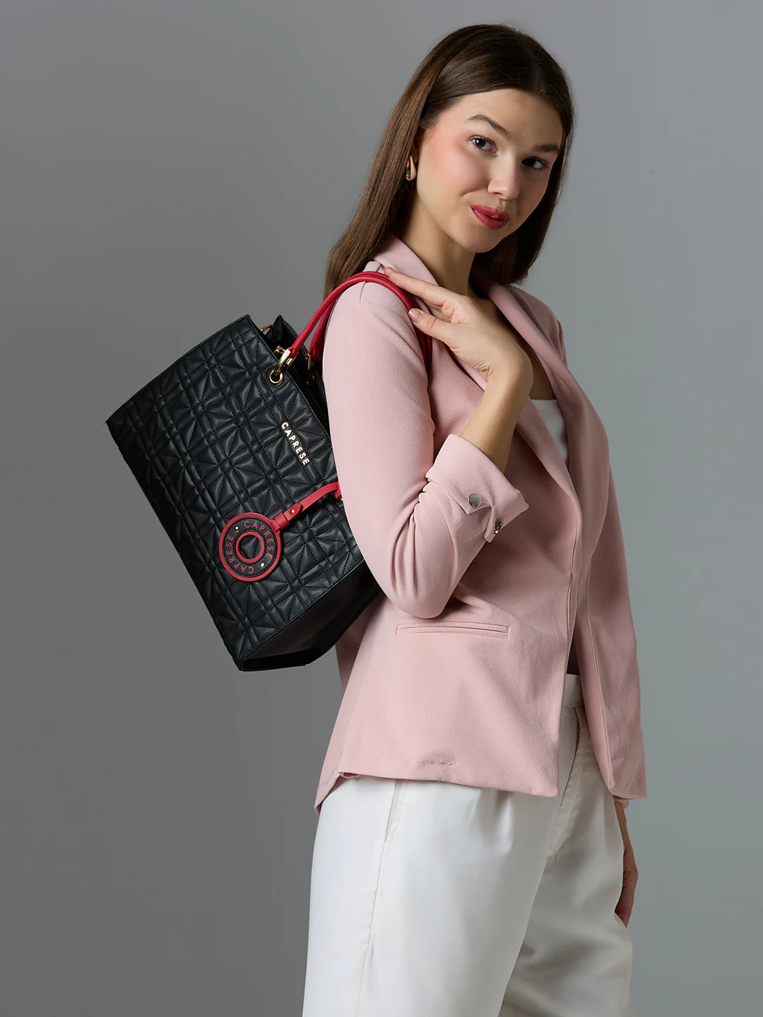 Caprese Aimee Medium Black Satchel - Image 2