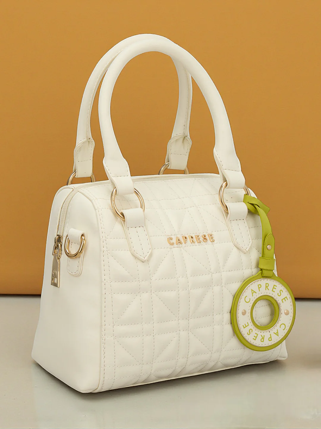 Caprese Aimee Small Alpine Oat Satchel Bag - Image 12