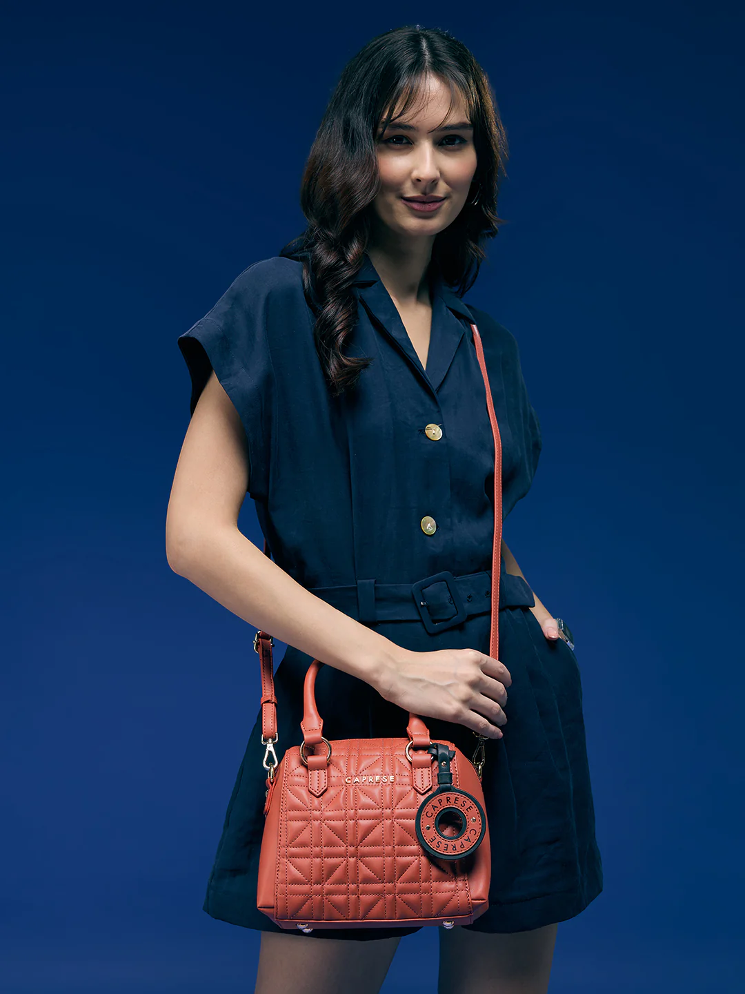 Caprese Aimee Small Intense Rust Satchel Bag - Image 2