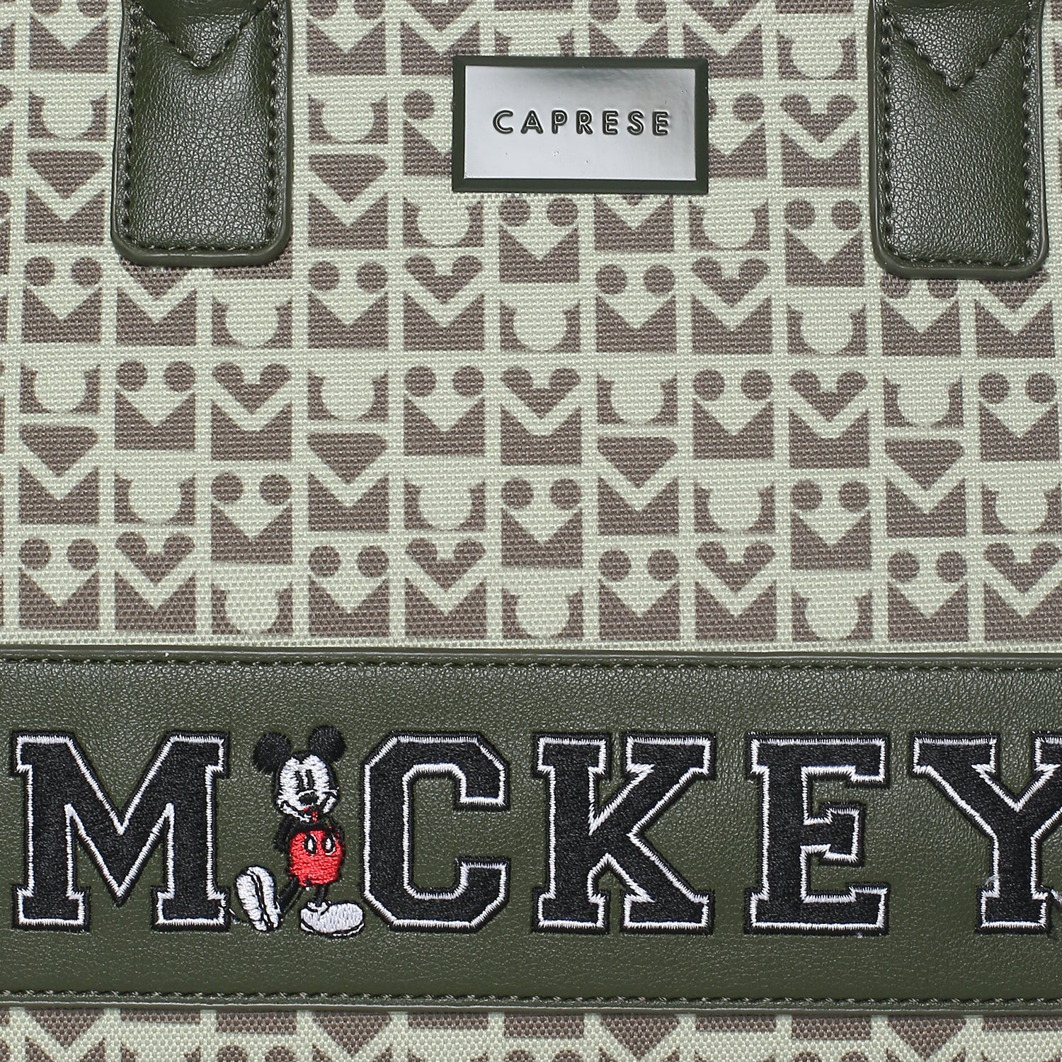 Caprese Disney Inspired Graphic Mickey Mouse Medium Olive Green Sling Bag - Image 10