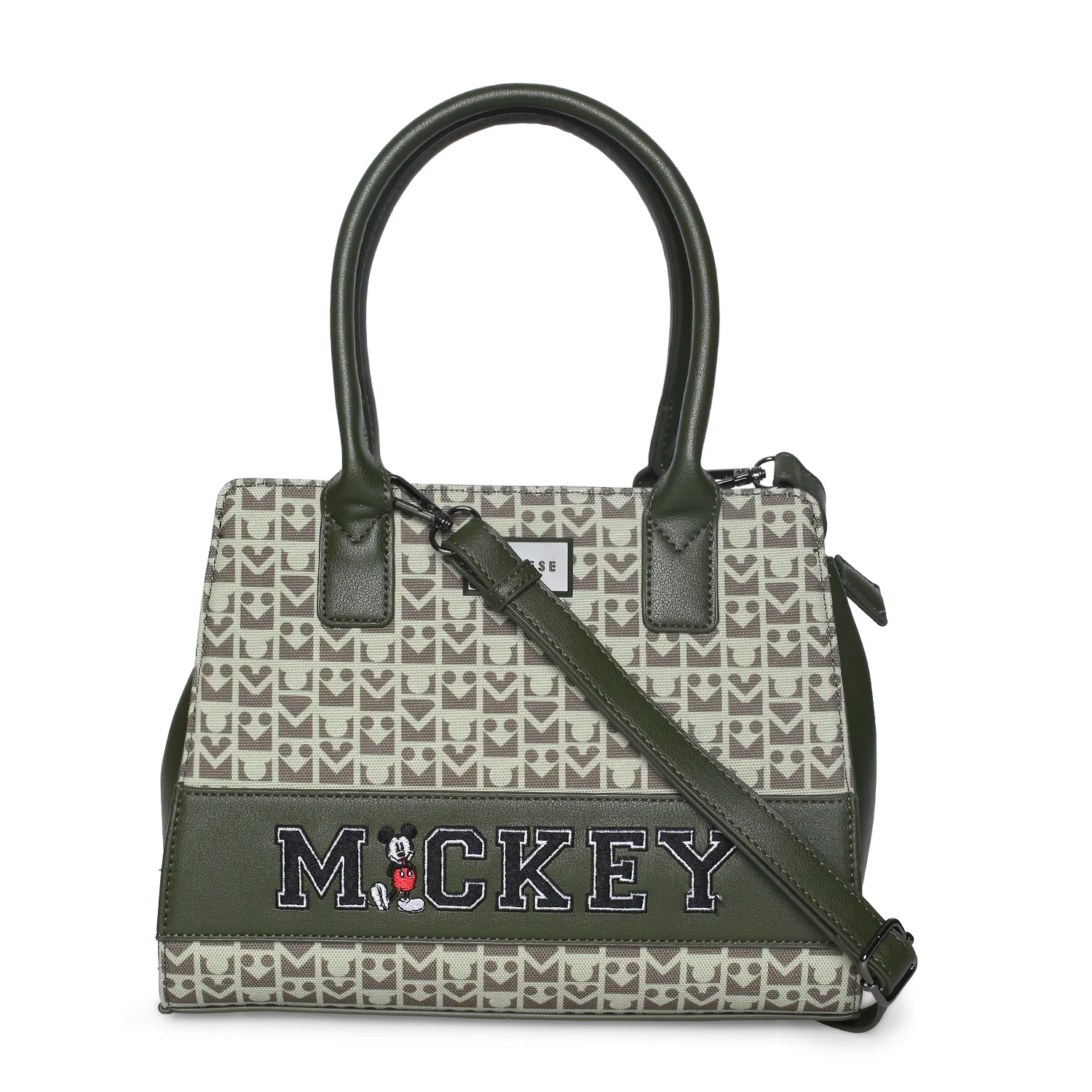 Caprese Disney Inspired Graphic Mickey Mouse Medium Olive Green Sling Bag - Image 3