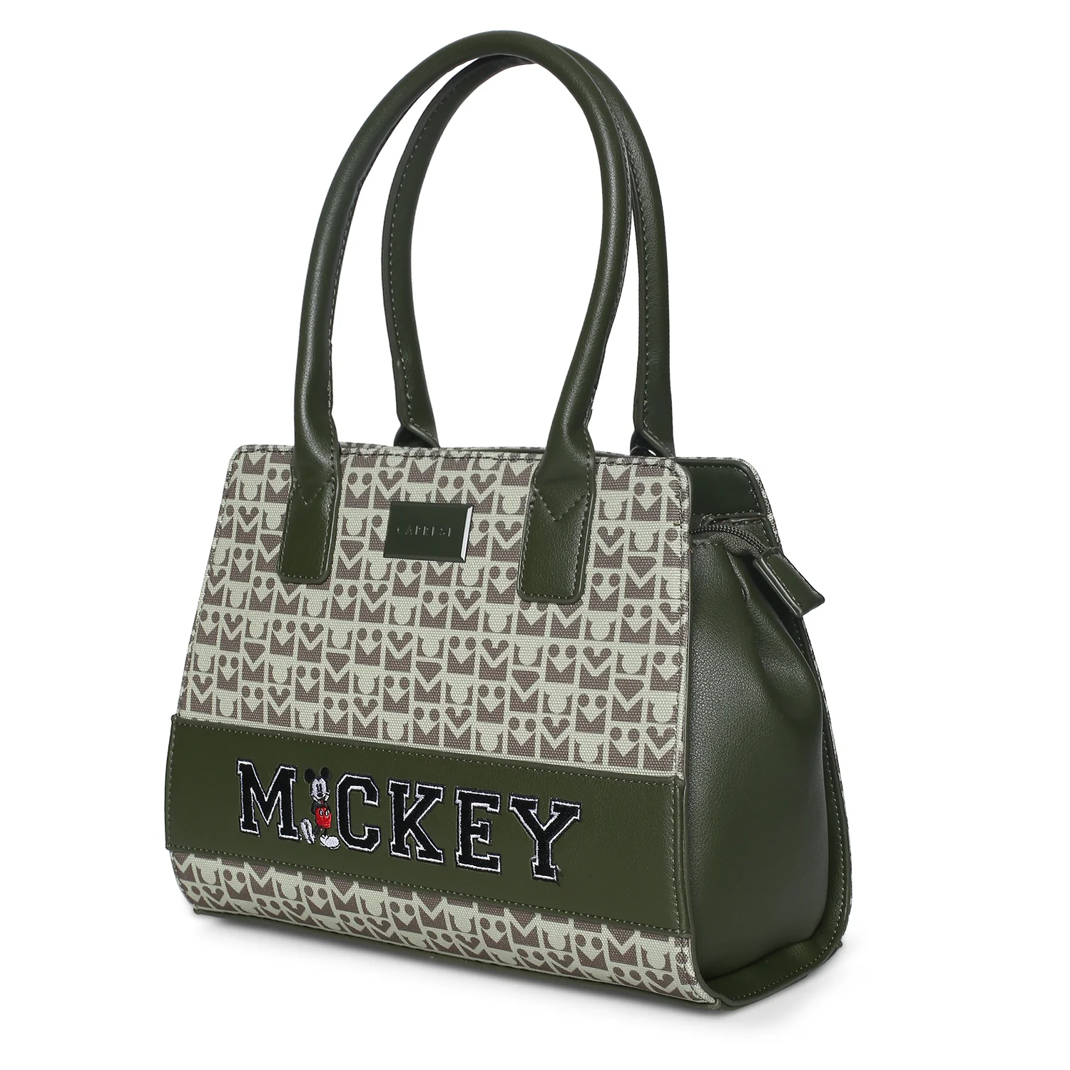 Caprese Disney Inspired Graphic Mickey Mouse Medium Olive Green Sling Bag - Image 5