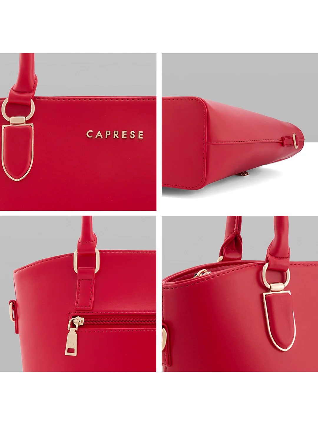Caprese Akina Medium Red Satchel Bag - Image 7