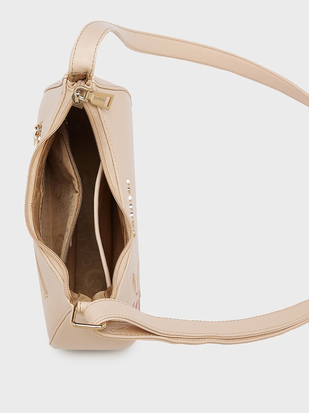 Caprese Alaya Medium Brown Sling Bag - Image 5