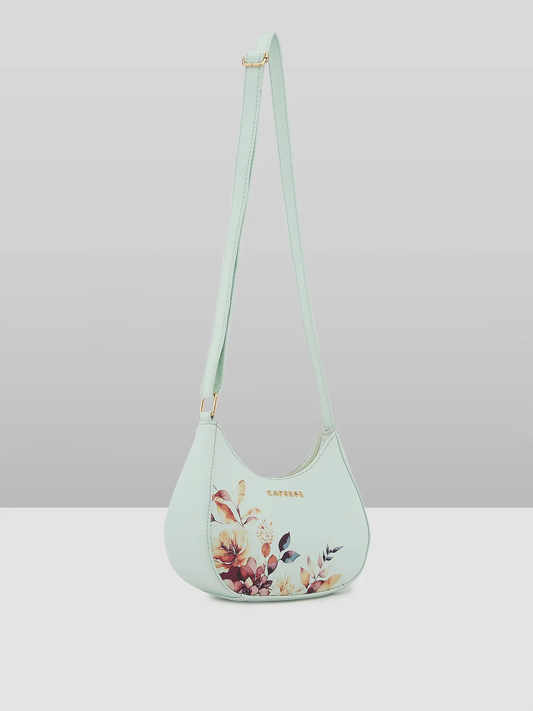 Caprese Alaya Medium Green Sling Bag - Image 9