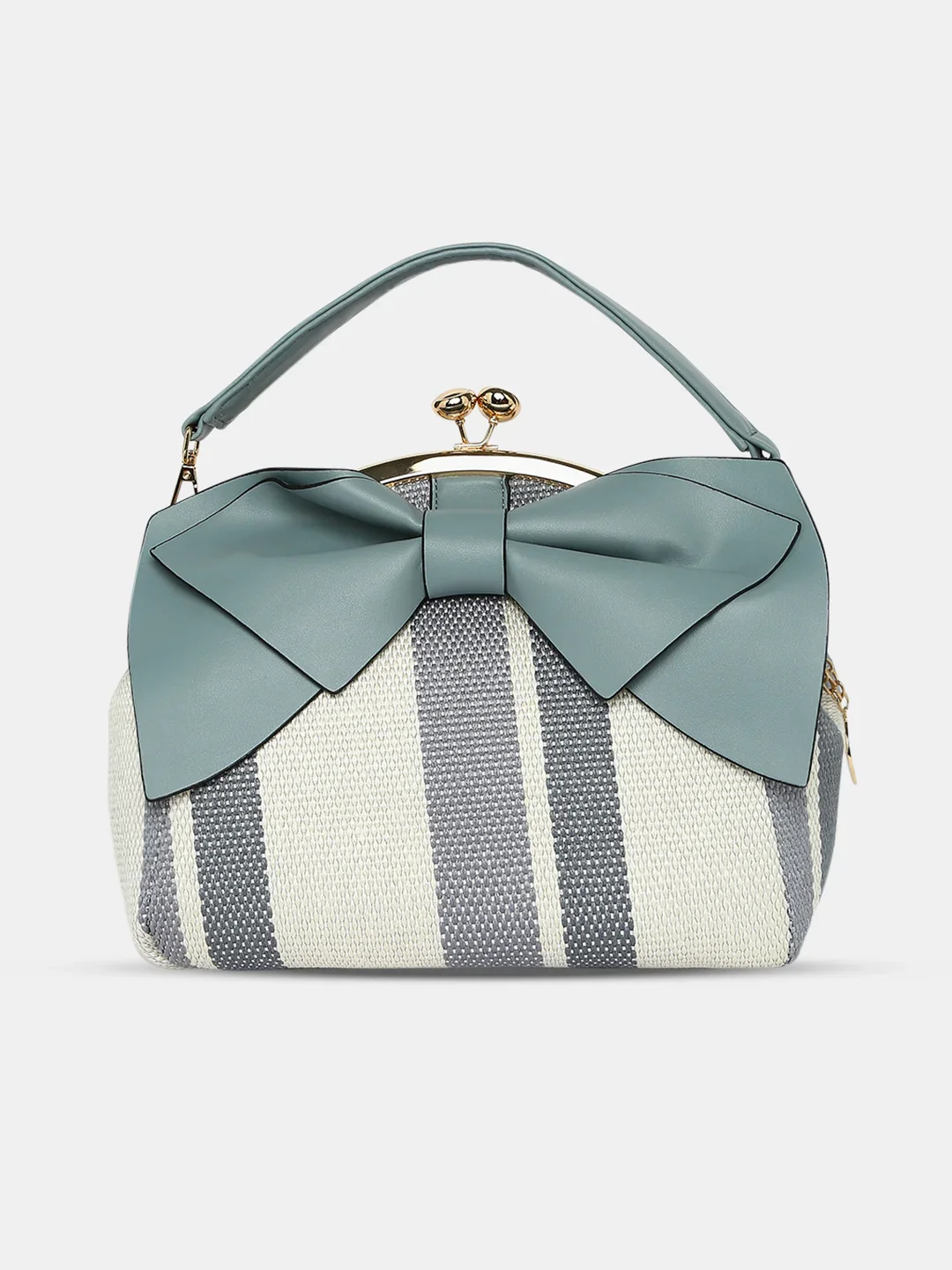 Caprese Alessia Large Light Blue Satchel Bag - Image 2