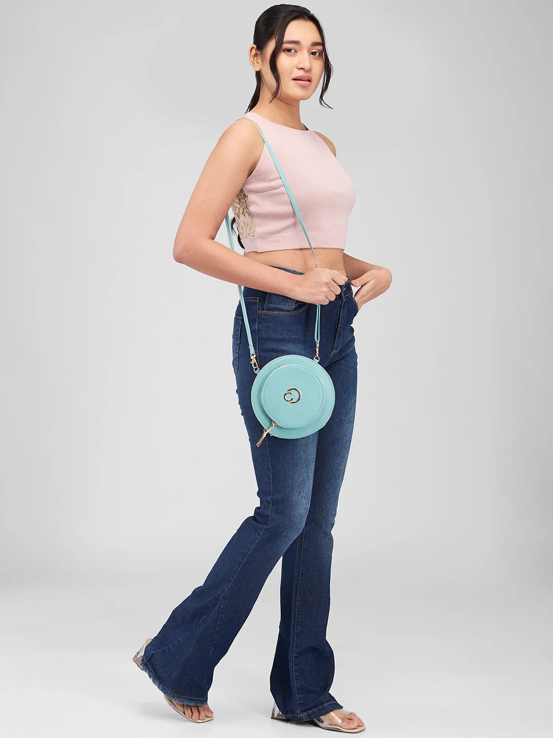 Caprese Alfie Small Mint Sling Bag - Image 12