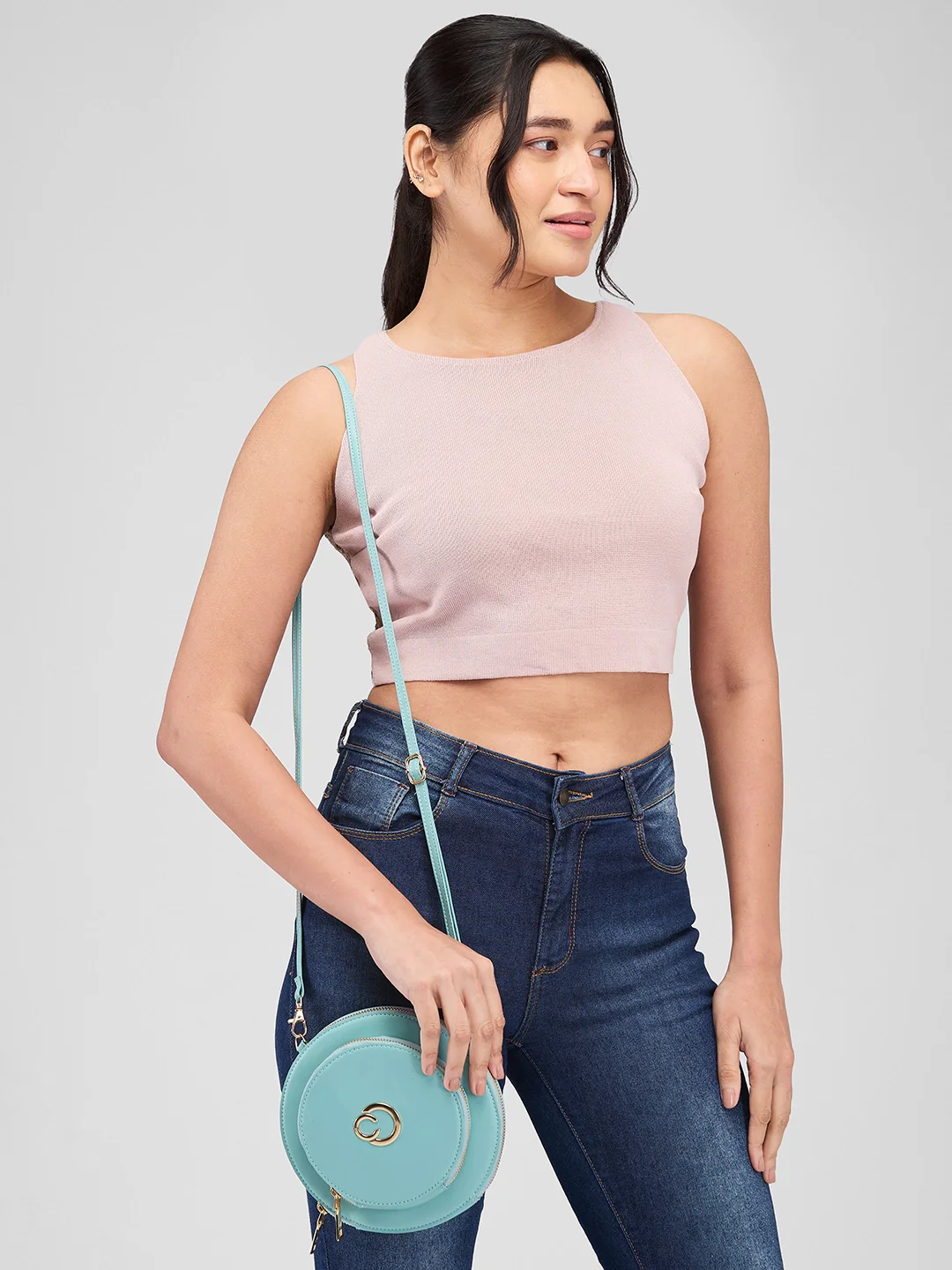 Caprese Alfie Small Mint Sling Bag - Image 2