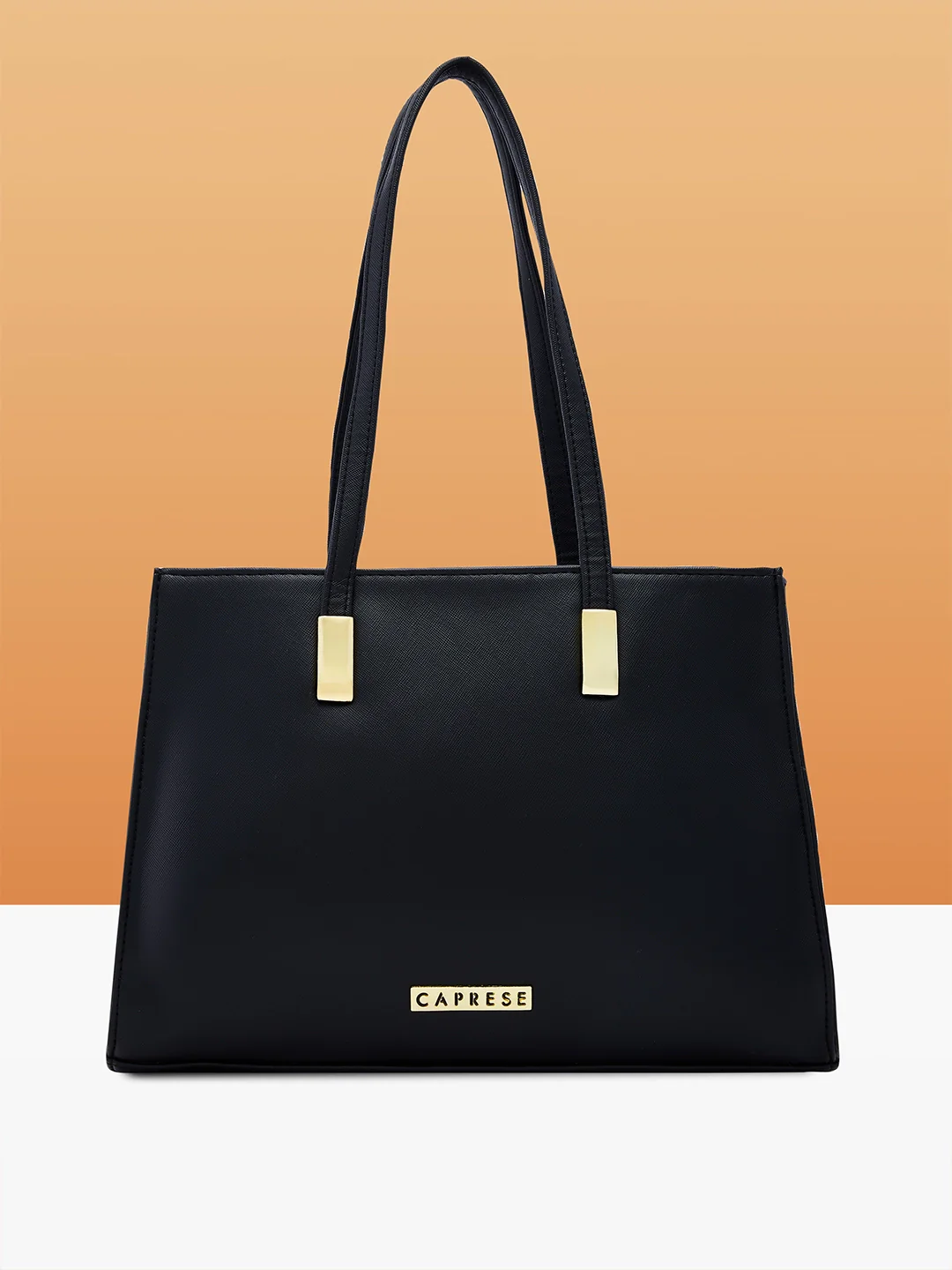 Caprese Alicie Medium Black Satchel Bag