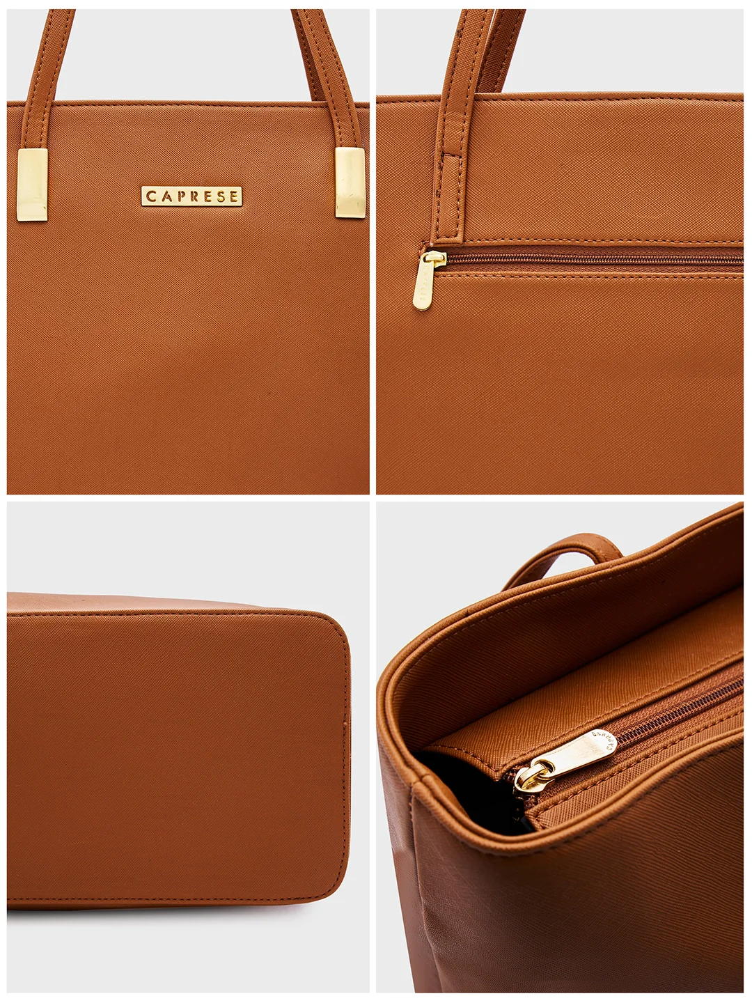 Caprese Alicie Large Tan Tote Bag - Image 13