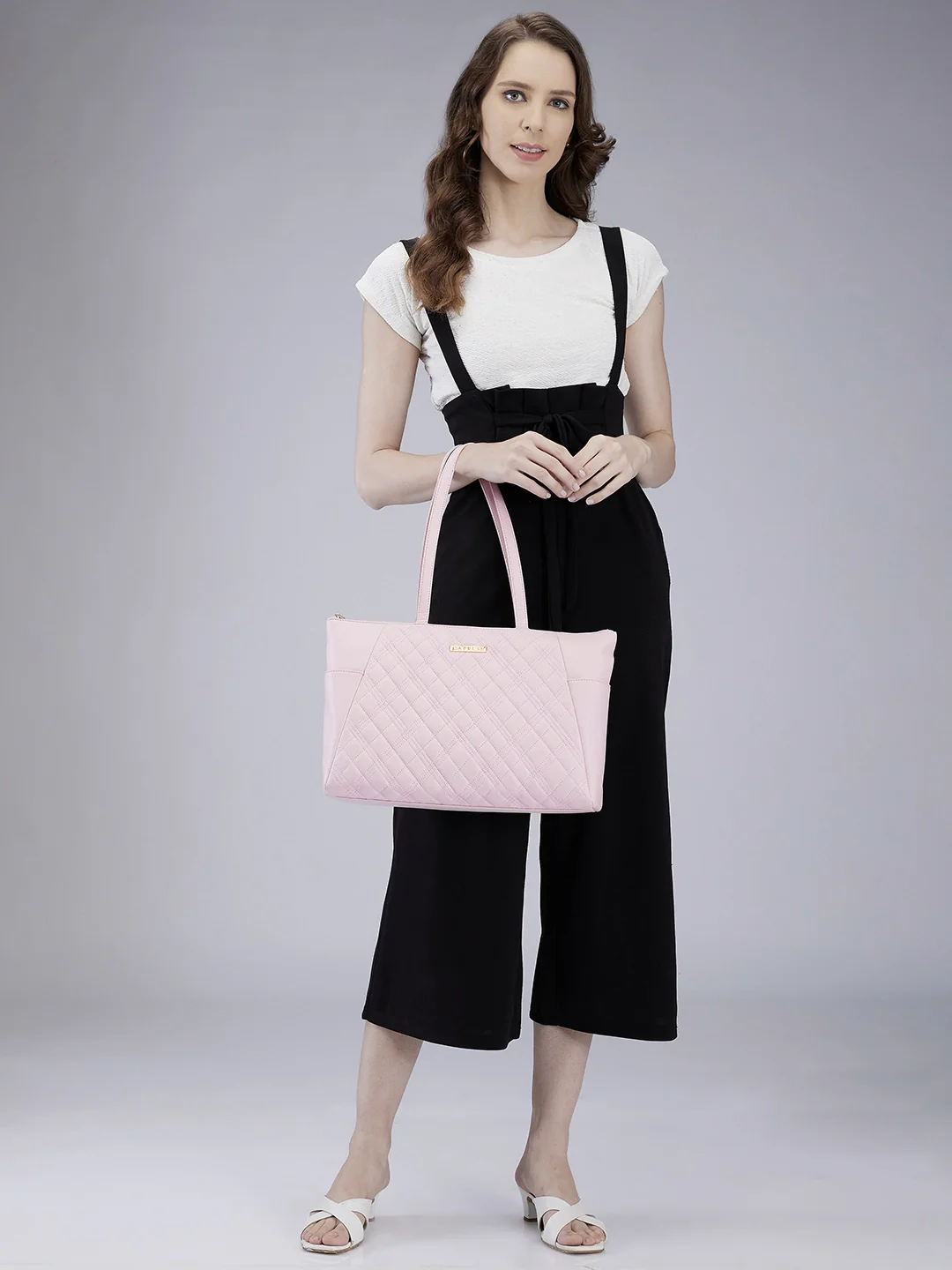 Caprese Amayra Large Blush Laptop Tote Bag - Image 2