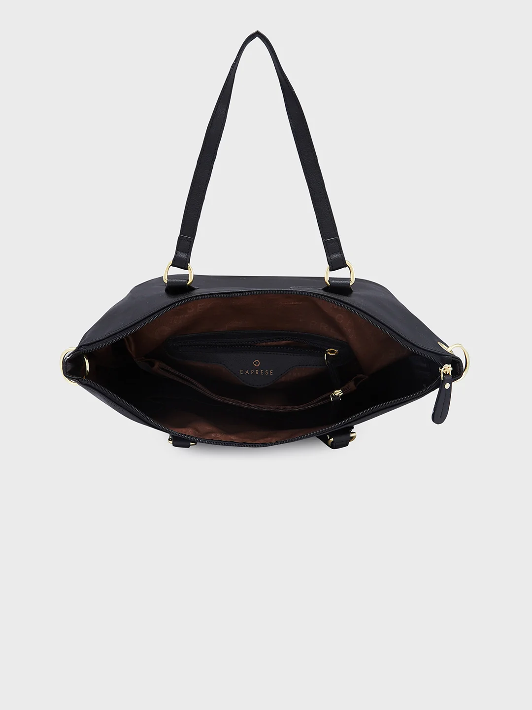Caprese Amelia Medium Black Satchel Bag - Image 10