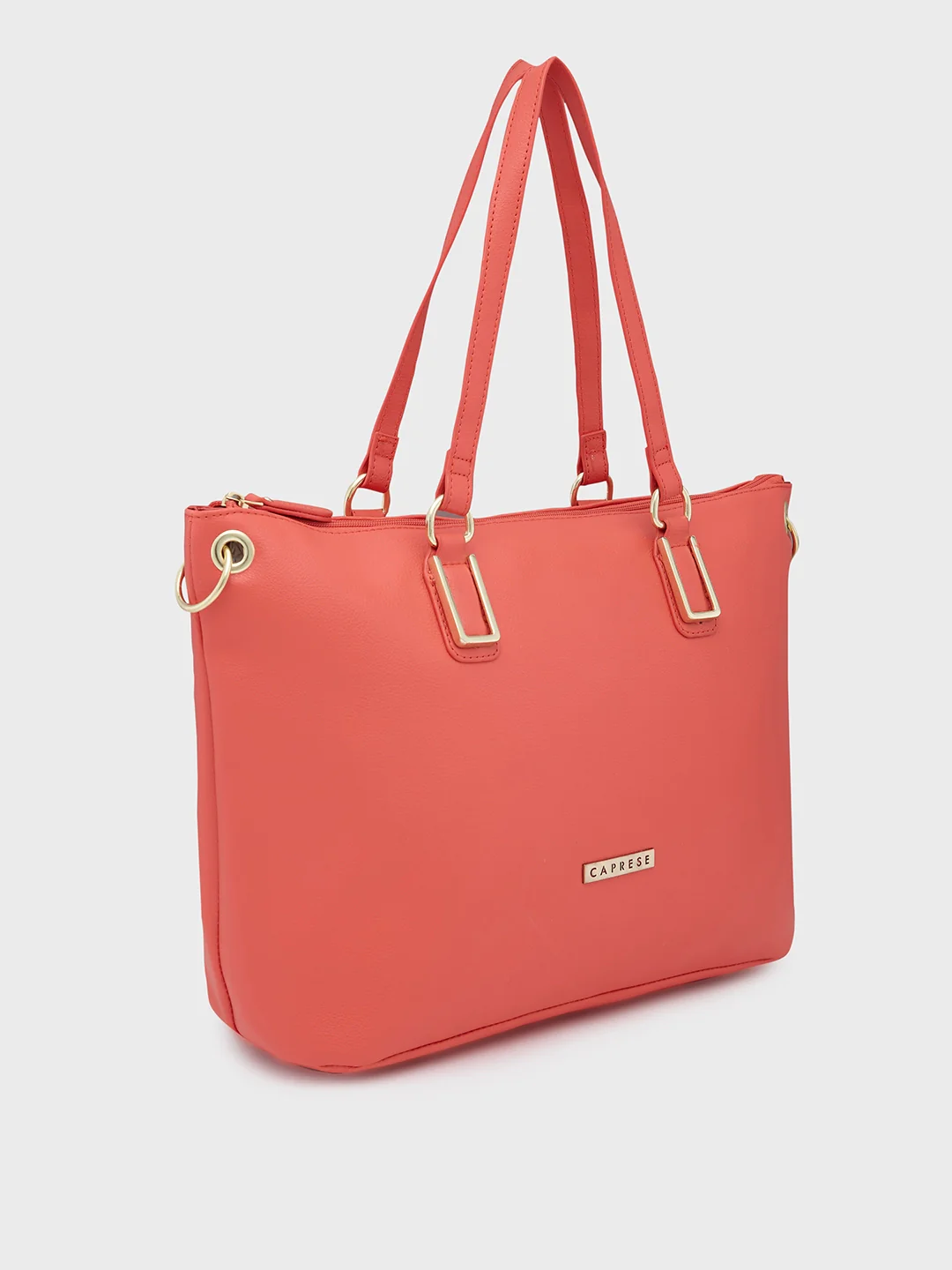 Caprese Amelia Medium Coral Satchel Bag - Image 5