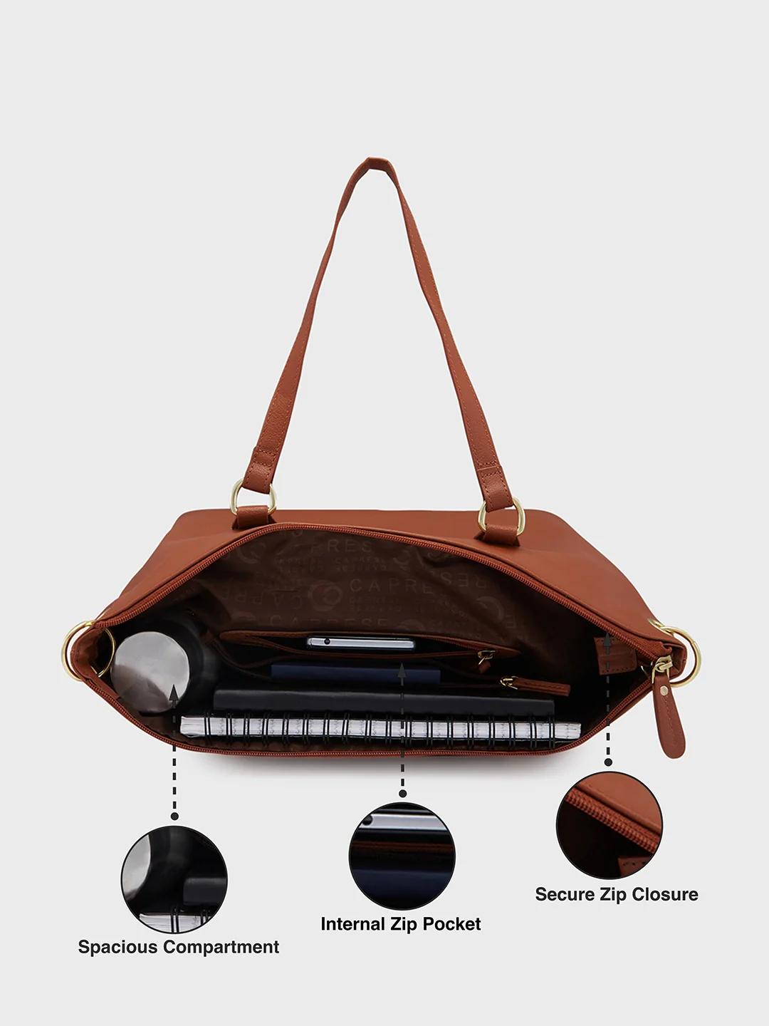 Caprese Amelia Medium Saddle Satchel Bag - Image 8