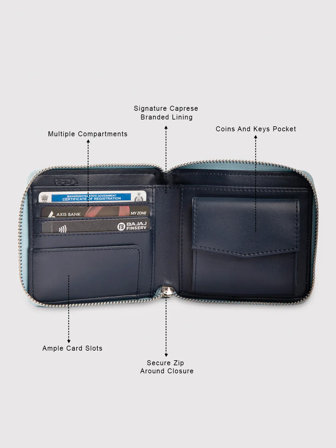 Caprese Amelia Small Zip Around Wallet - Image 4