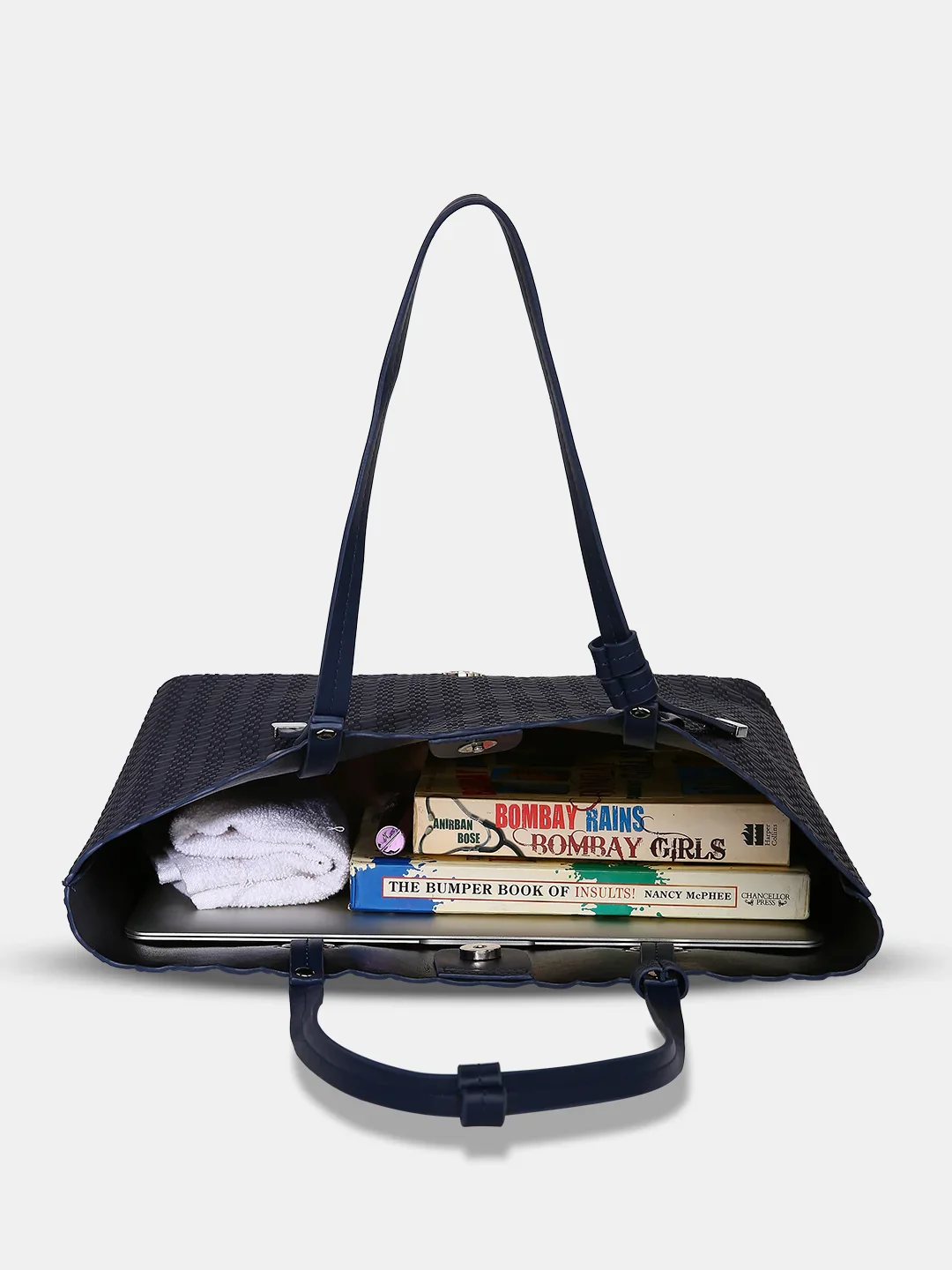 Caprese Andrea Small Navy Office Tote Bag - Image 12