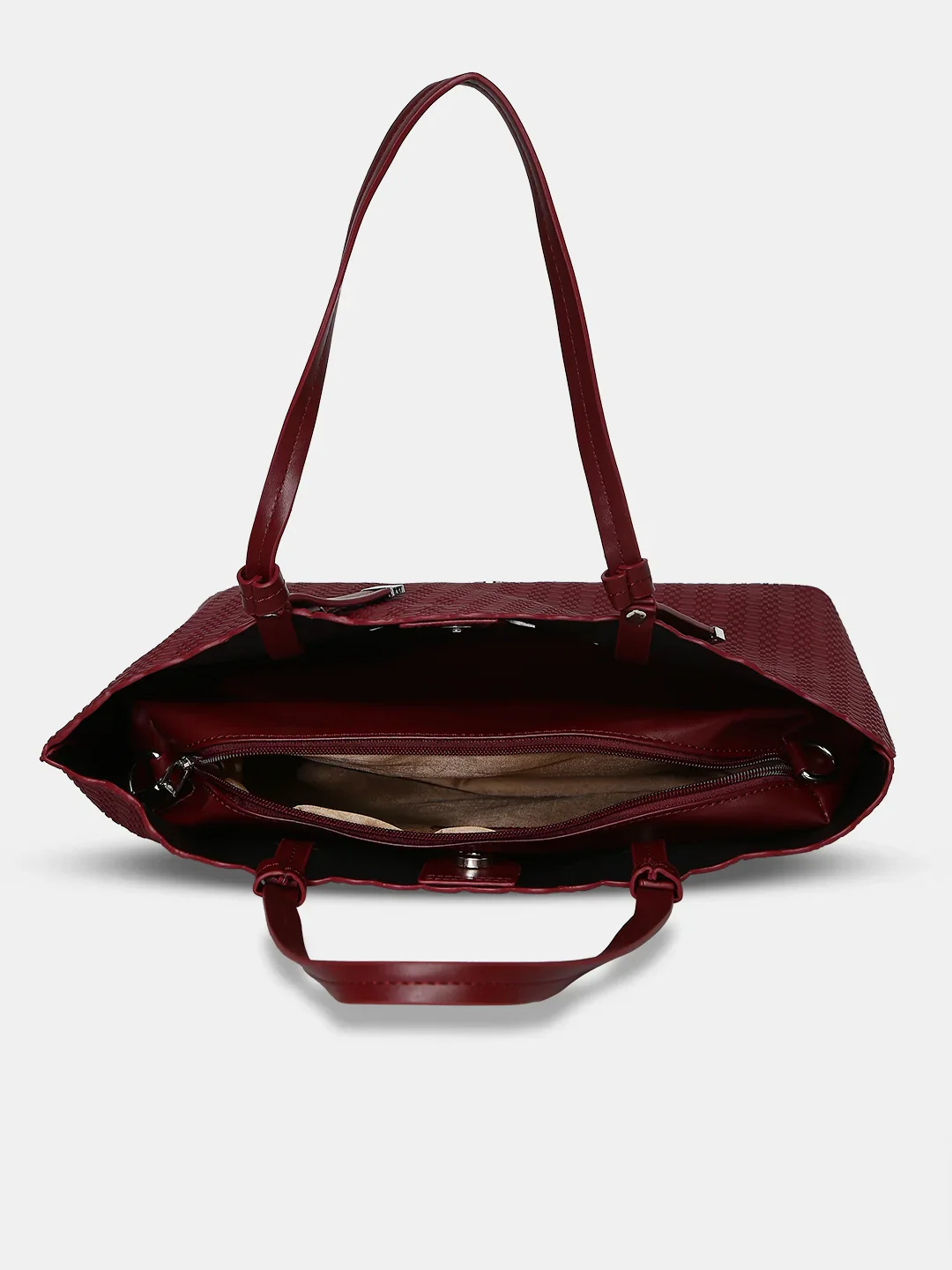 Caprese Andrea Small Red Office Tote Bag - Image 7