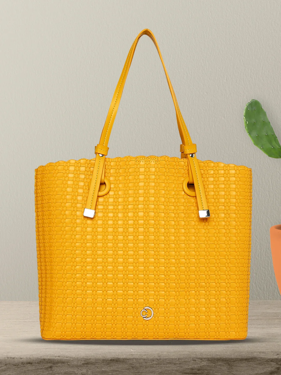 Caprese Andrea Small Yellow Office Tote Bag - Image 2
