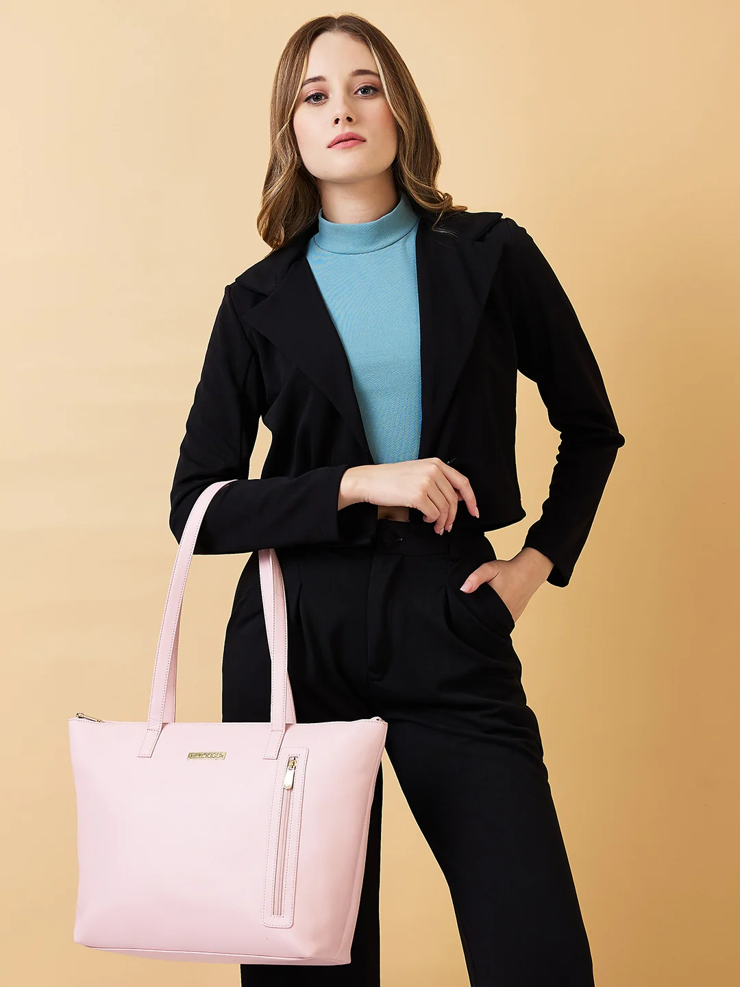 Caprese Anni Large Pale Pink Tote Bag - Image 3