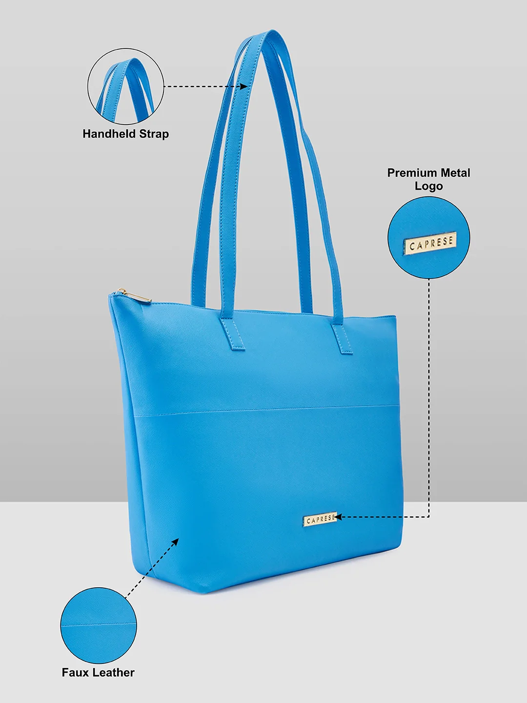 Caprese Annika Large Blue Tote Bag - Image 6