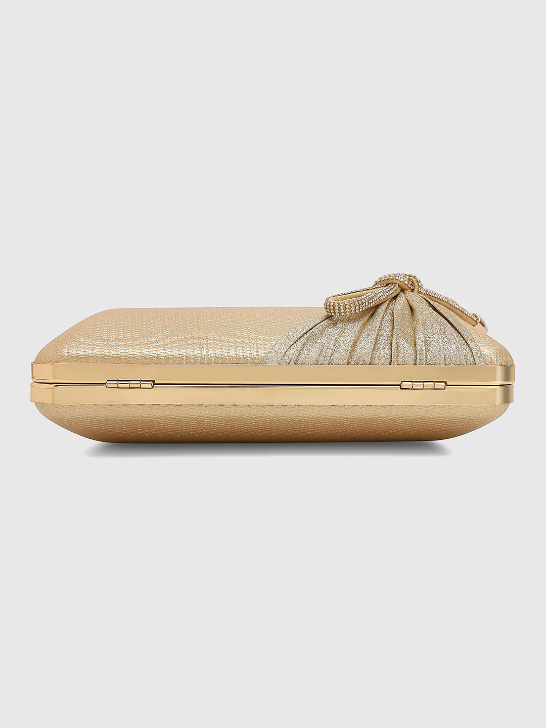 Caprese Anya Medium Gold Textured Clutch Bag - Image 11