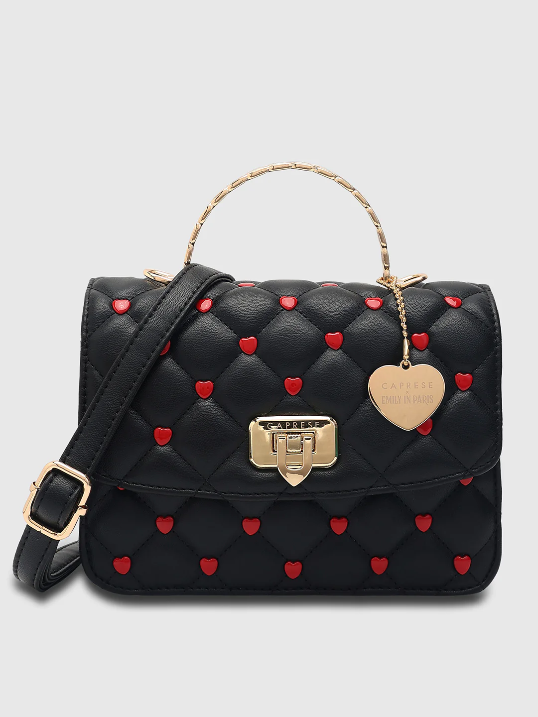Caprese Ashley Medium Black Sling Bag - Image 5