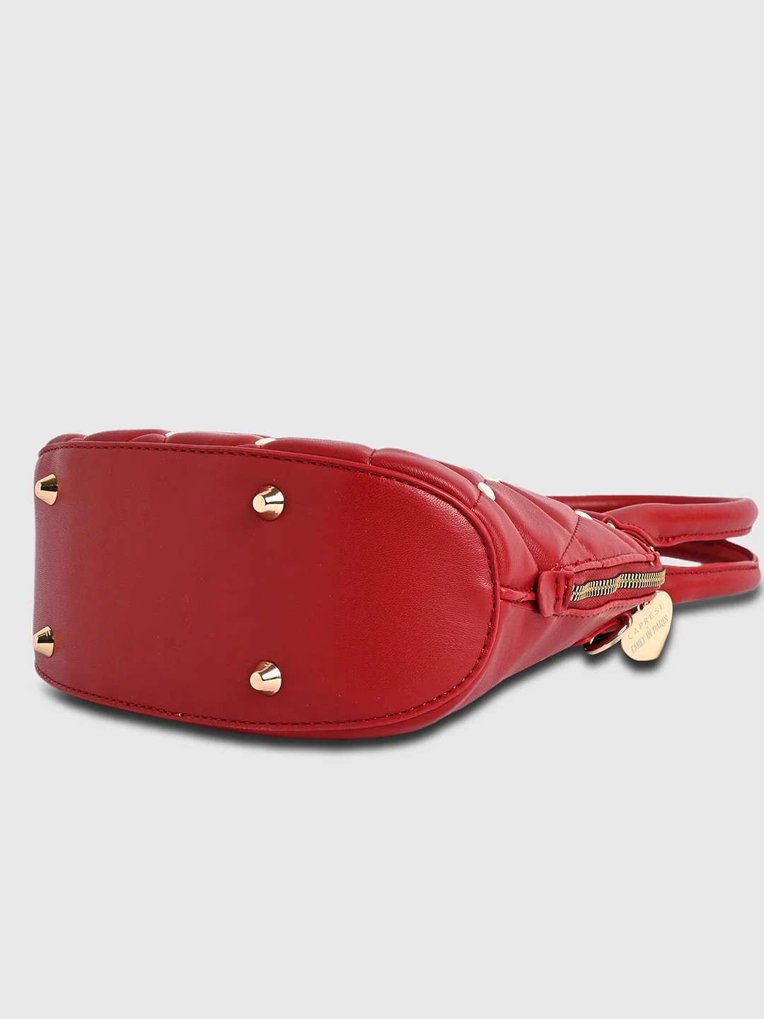 Caprese Ashley Medium Cherry Red Satchel Bag - Image 11