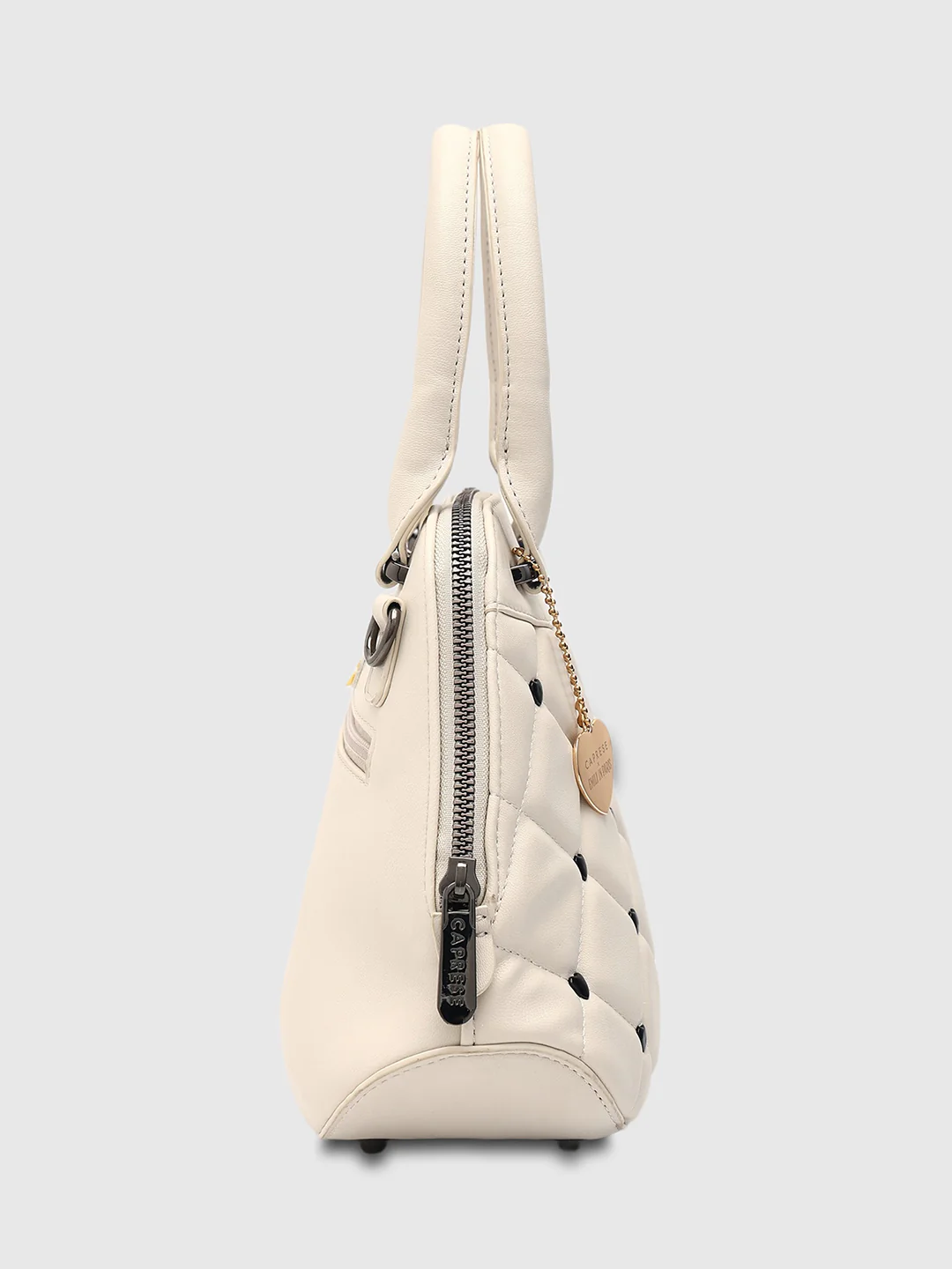 Caprese Ashley Medium White Satchel Bag - Image 8