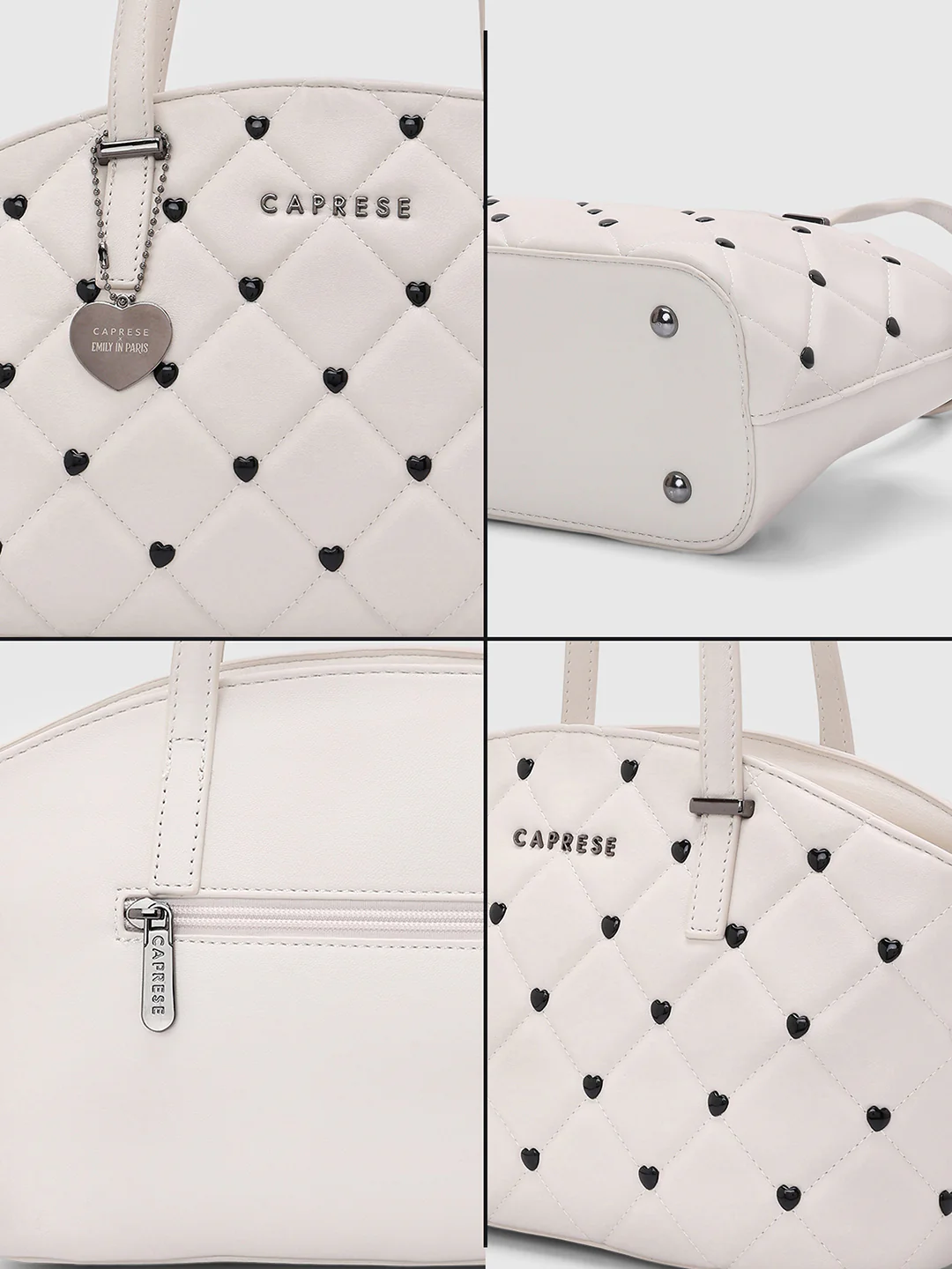 Caprese Ashley Medium White Tote Bag - Image 9