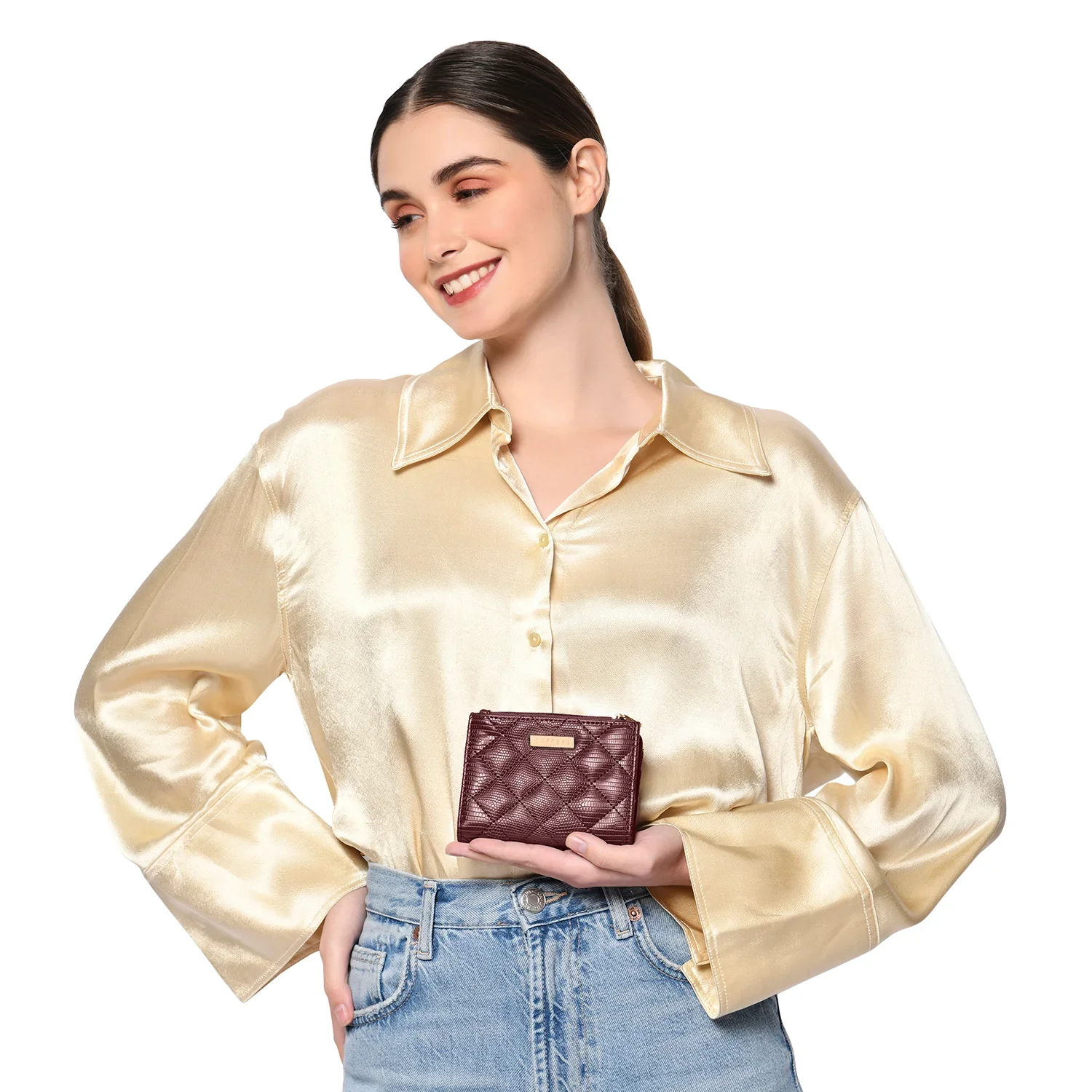 Caprese Athena Small Plum Fold Wallet - Image 6
