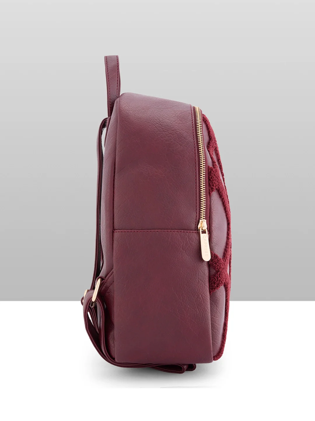 Caprese Athena Medium Cherry Lacquer Backpack - Image 9