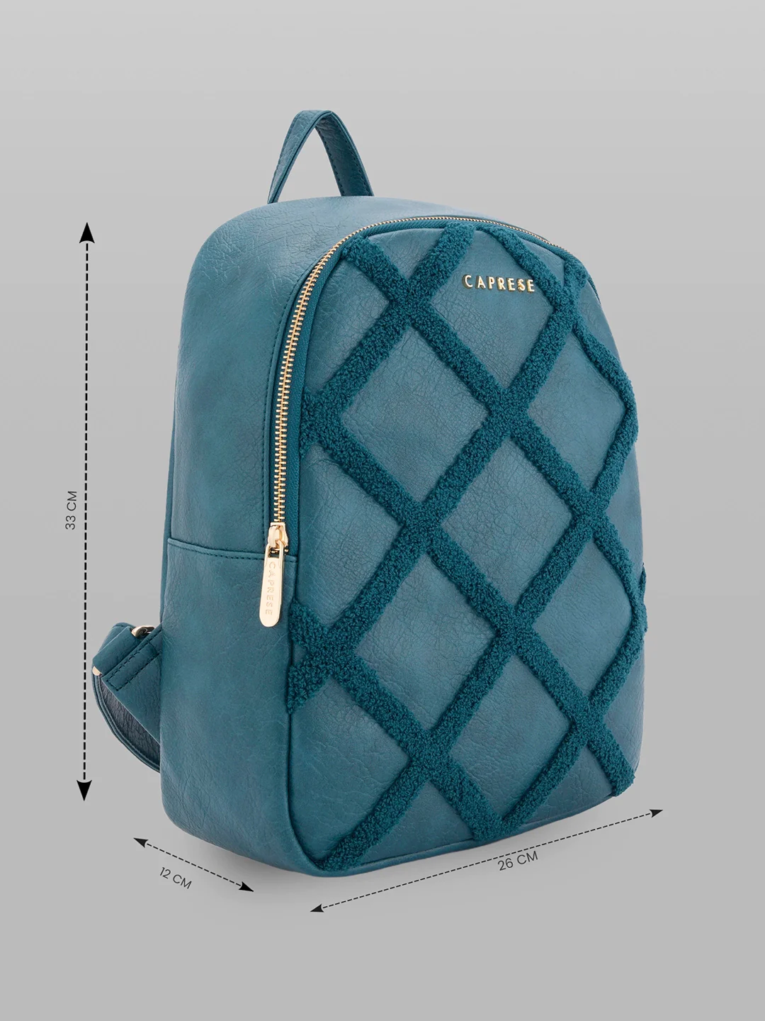 Caprese Athena Medium Transformative Teal Backpack - Image 3