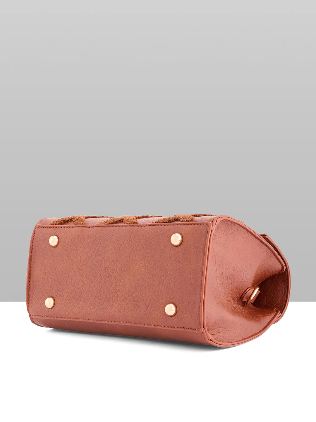Caprese Athena Small Tan Satchel Bag - Image 14