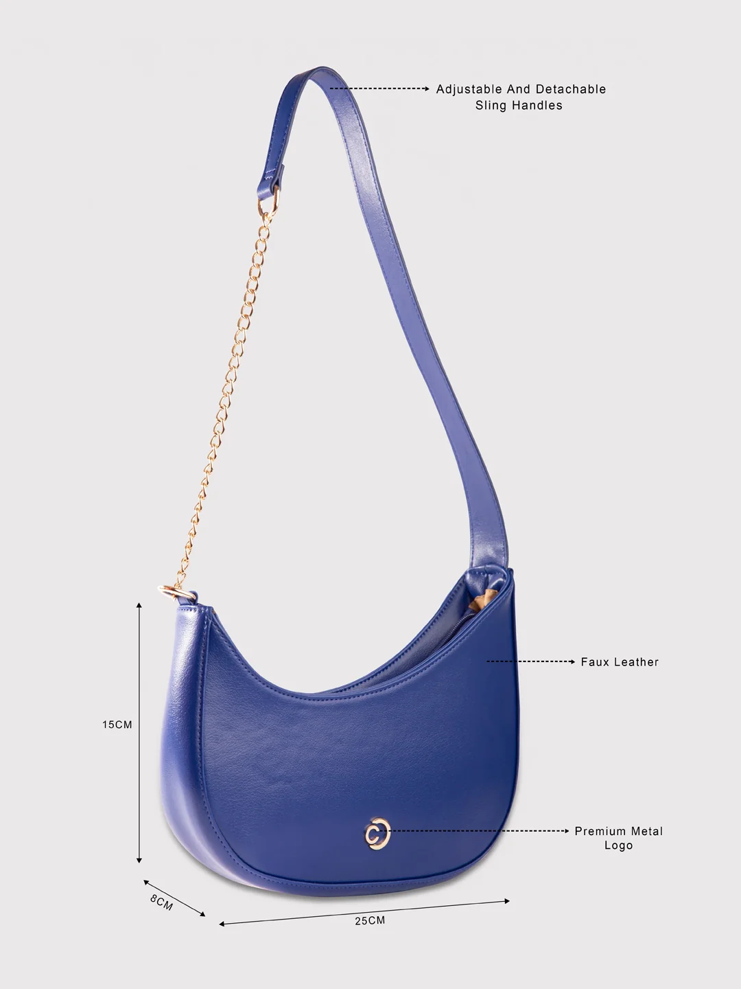 Caprese August Sling Medium Baguette Bag - Image 9