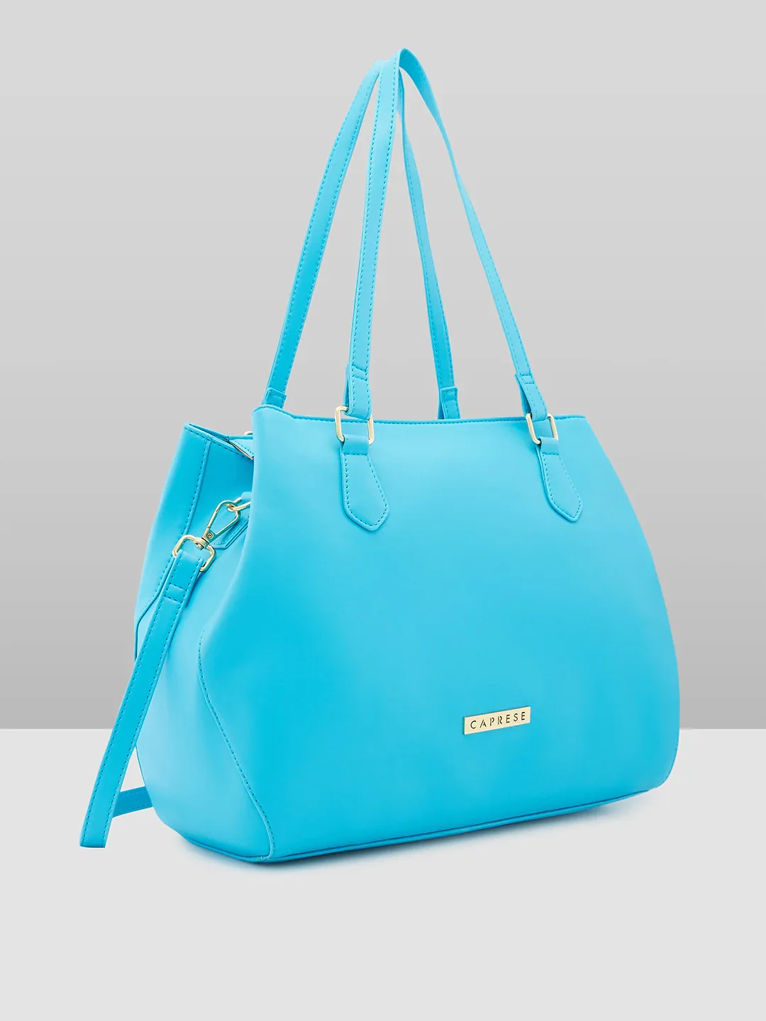 Caprese Augustina Medium Bluish Green Tote Bag - Image 6