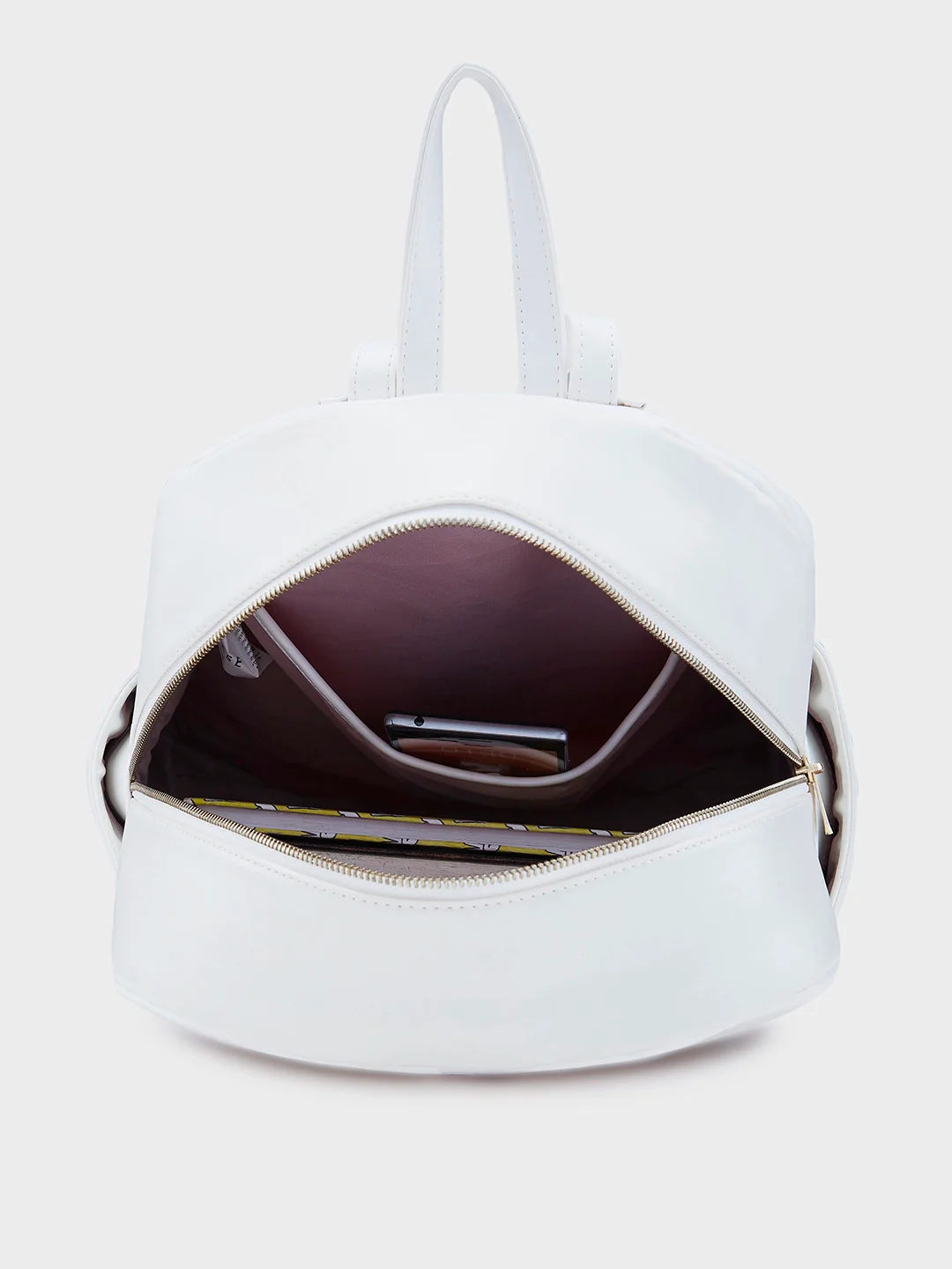 Caprese Aurora Large Pink Yellow Backpack - Image 9