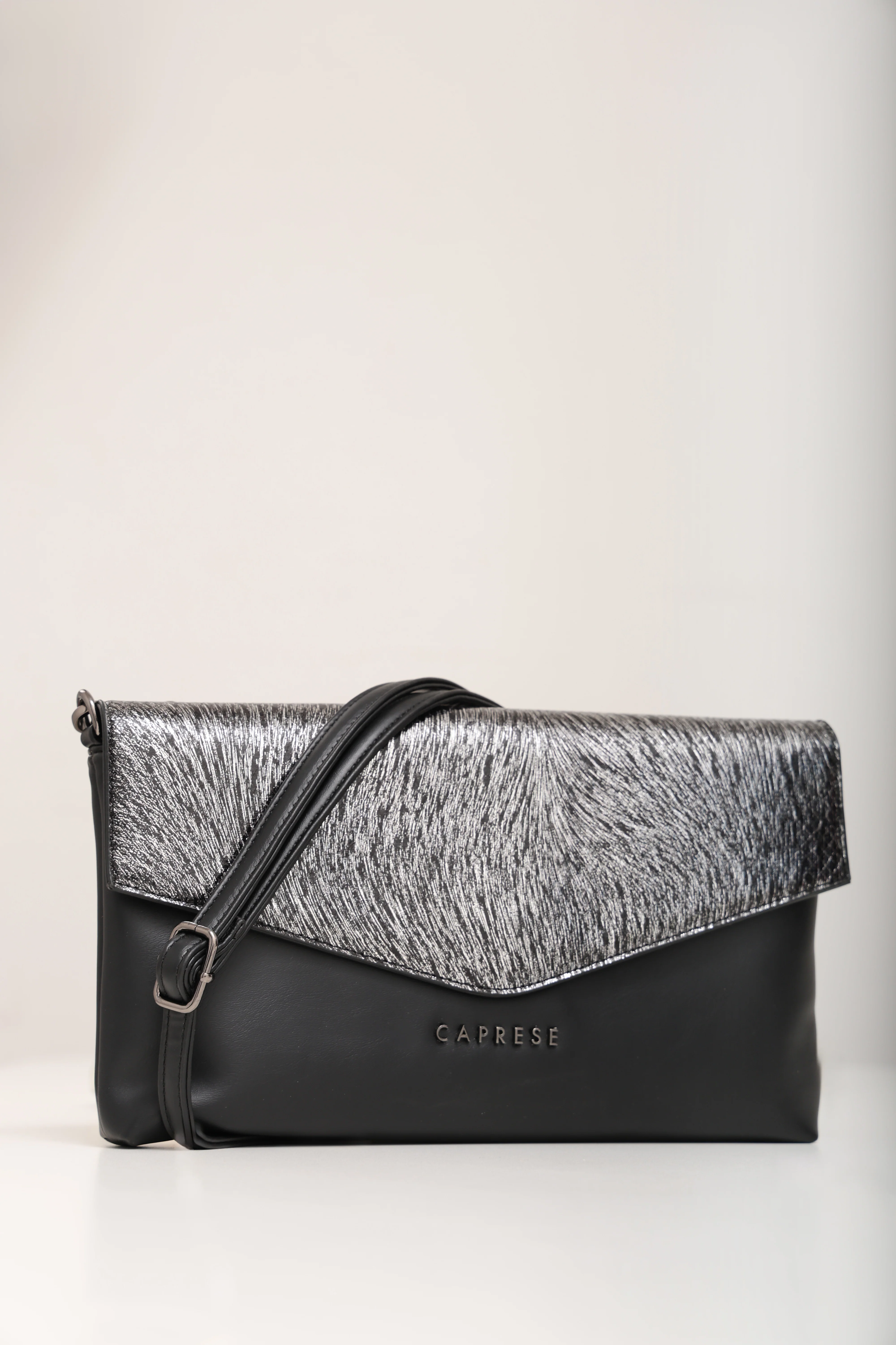 Caprese Ava Large Silver Clutch - Image 12