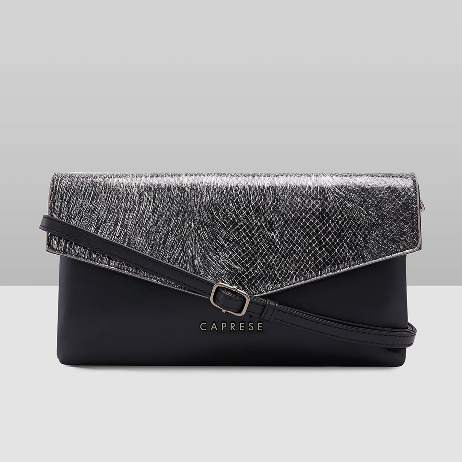 Caprese Ava Large Silver Clutch - Image 6