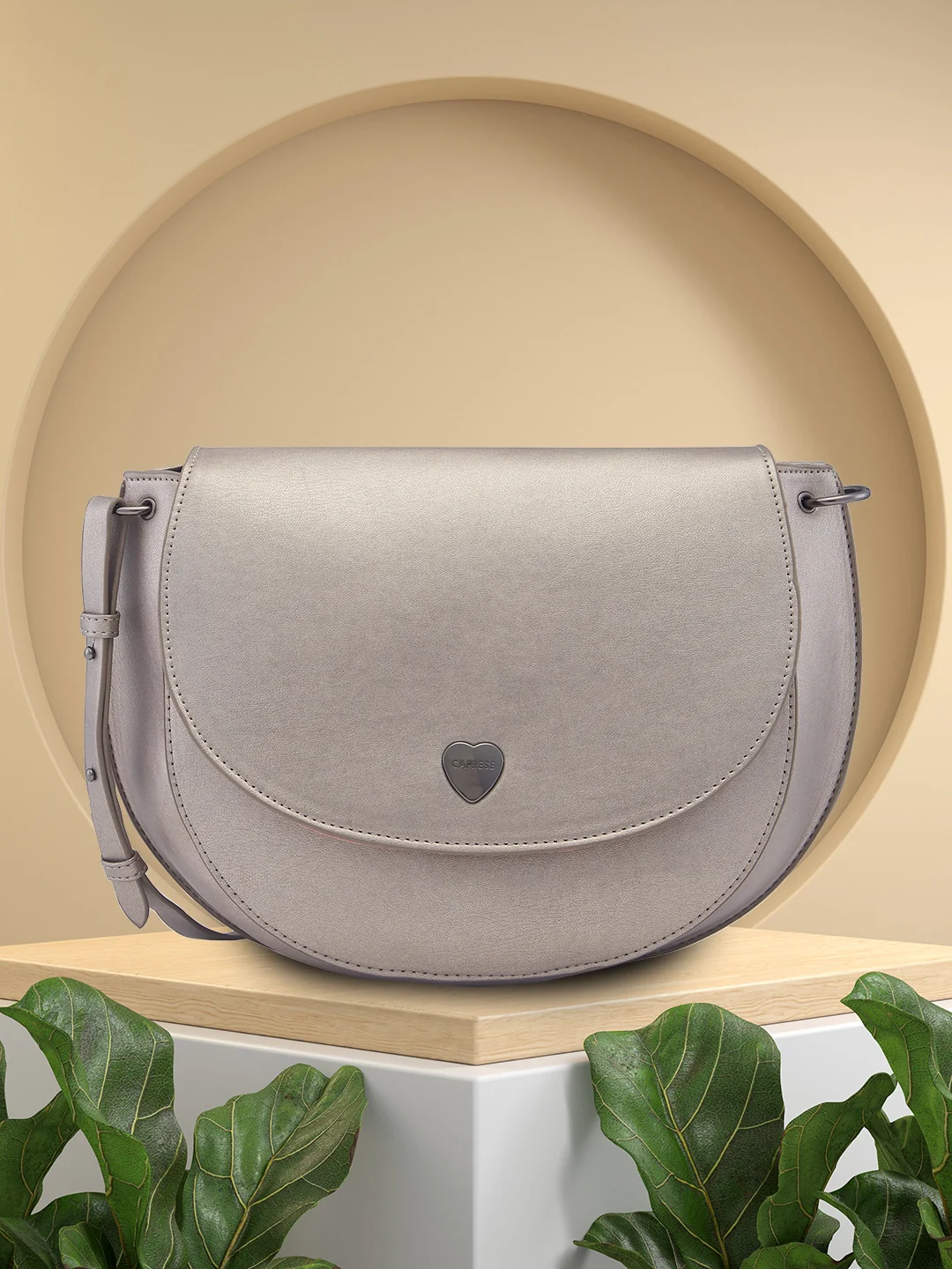 Caprese Ava Large Gunmetal Crossbody Bag - Image 14